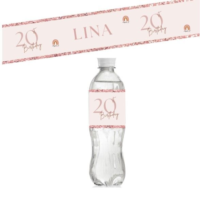 Lot de 5 étiquettes personnalisées pour bouteille thème Lyna