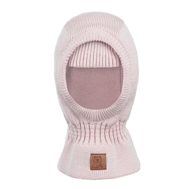 Cagoule rose clair doublé polaire