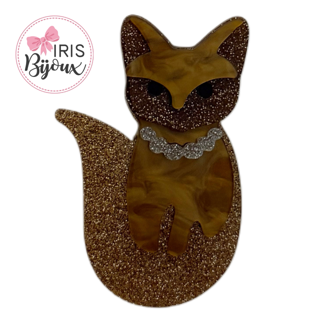 Spilla Volpe glitter 