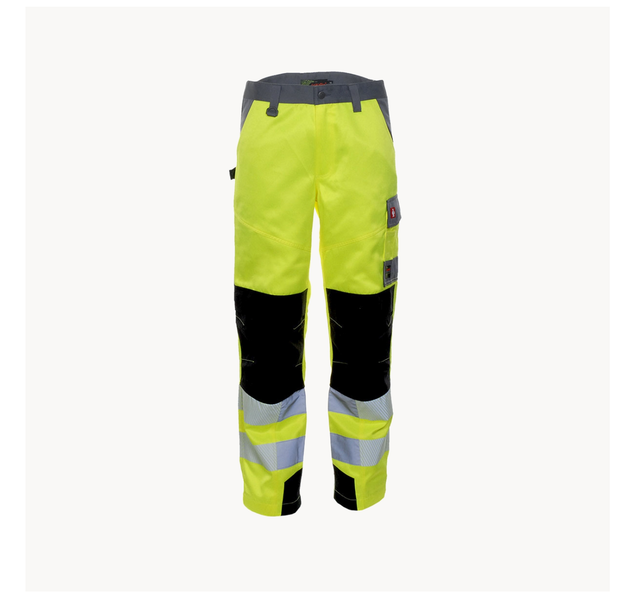 LeiKaTex® | BRIGHT LINE | Bundhose neongelb/grau 