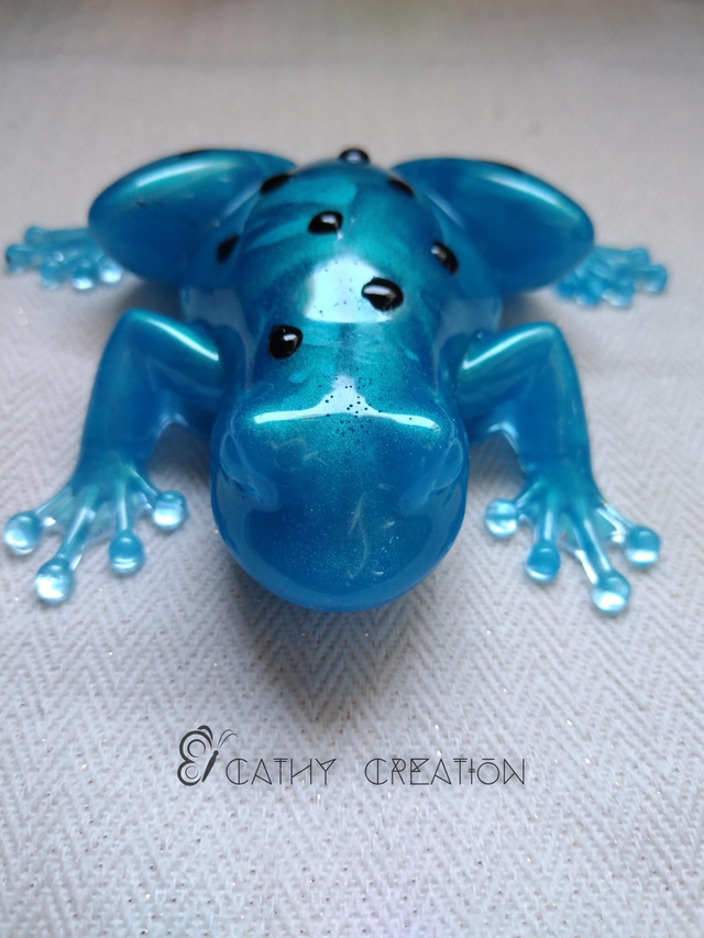 Grenouille bleue 10 x 12 cm