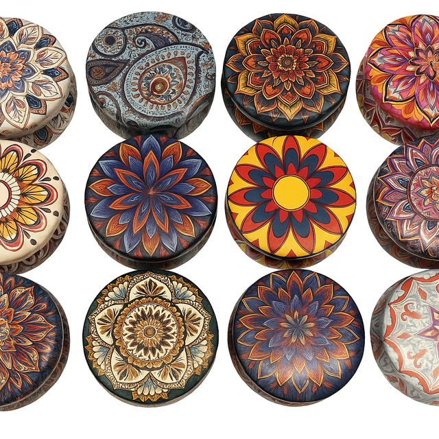 Mandala Tin Candle
