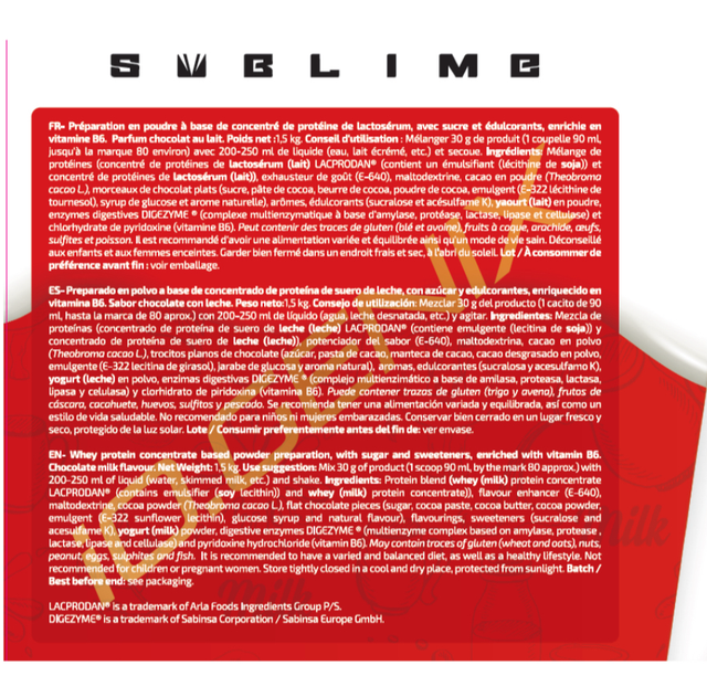 Whey Sublime 1.5kg