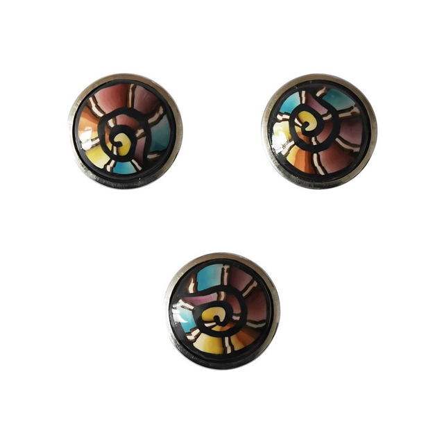 Bouton pression spirale bleu violet