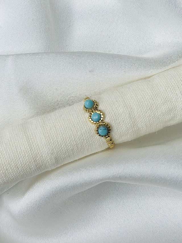 63-Bague réglable 3 pierres 