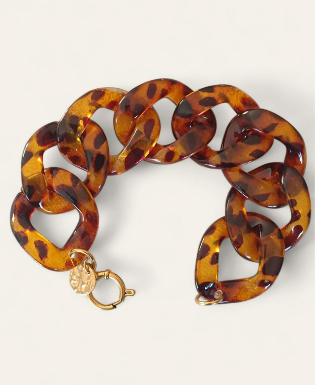 Bracelet Résine XXL Léopard 