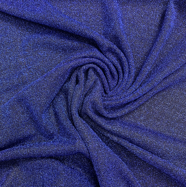 Royal blue polyester lurex