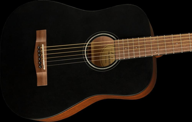 Fender FA-15 Negro 3/4 Escala Guitarra acústica 