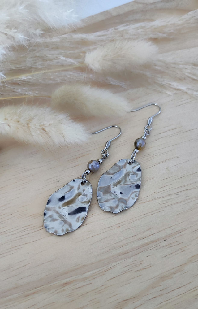 Boucles d'oreilles "Éternel" Agate facettée