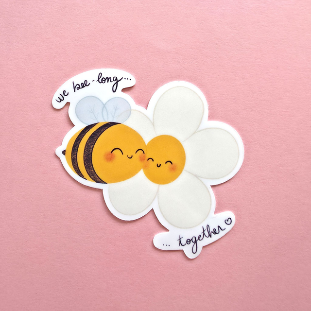We bee-long together - Laminated sticker