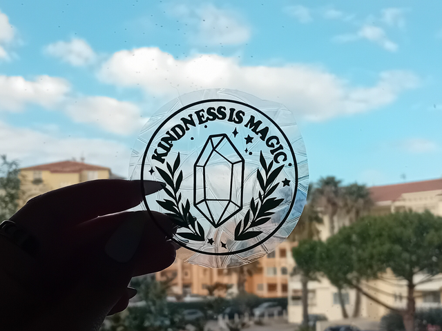 ✨ Sun Catcher Statique &quot;Kindness is Magic&quot; – Cristal &amp; Bienveillance 💎✨