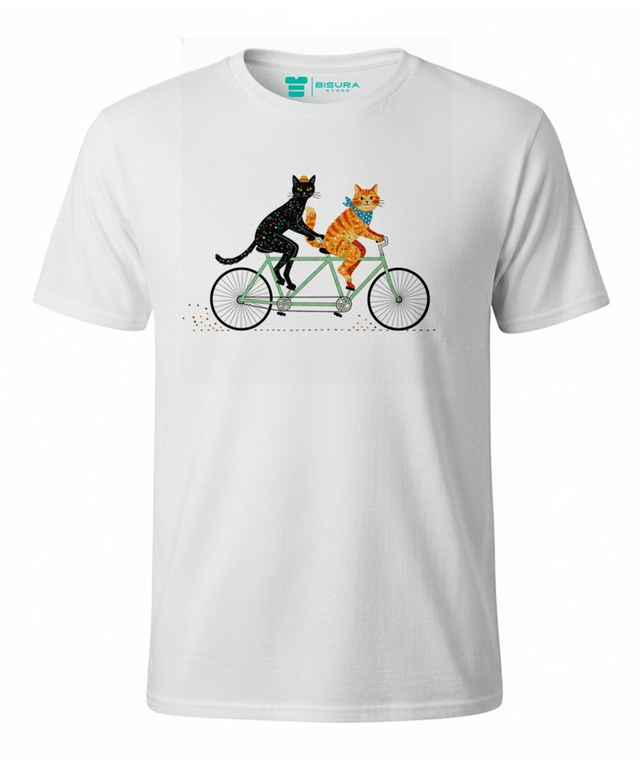 T-shirt Bisura Gatti in Tandem Bike