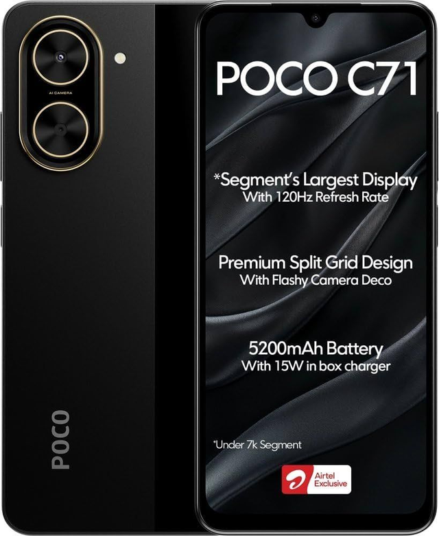 POCO C71 – 3 Go / 64 Go – Noir