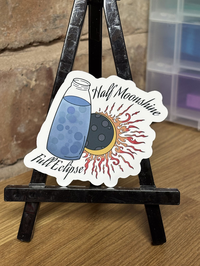 Half Moonshine Full Eclipse Sticker