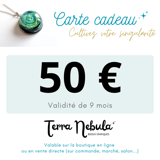 Carte cadeau Montant 50€