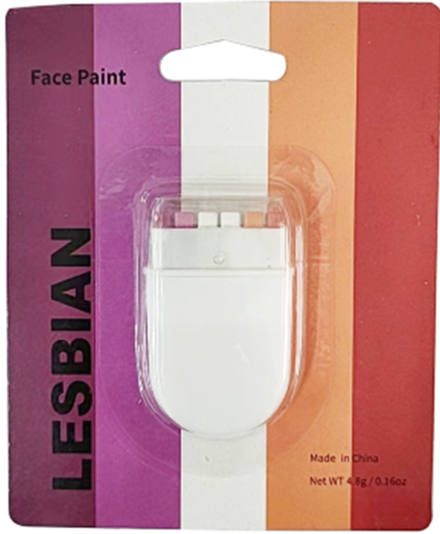 Lesbian Stripy Face Paint