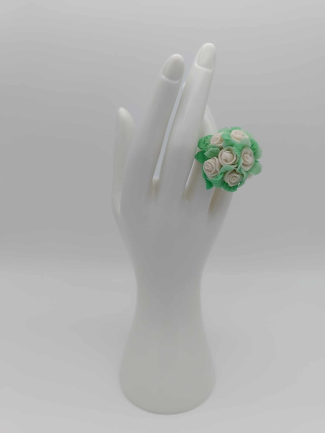 Bague en porcelaine froide Bouquet 