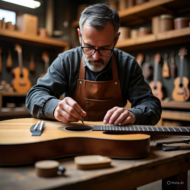 Regulagem de violão de 12 cordas 