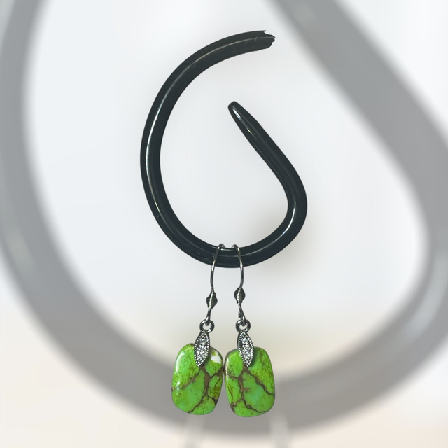 Green Mohave turquoise earrings 