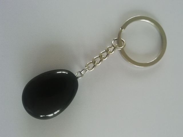 Porte clé Obsidienne noire