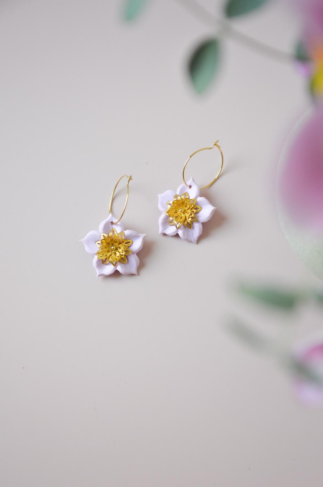 Flower Color Pallete Kolekcija - Lila pastelne velike viseče rože