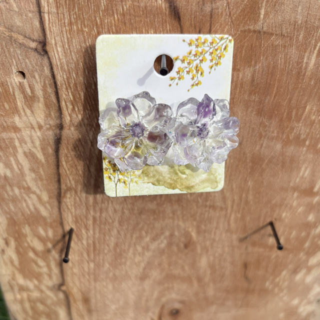 Boucles d’oreilles fleurs (puces)