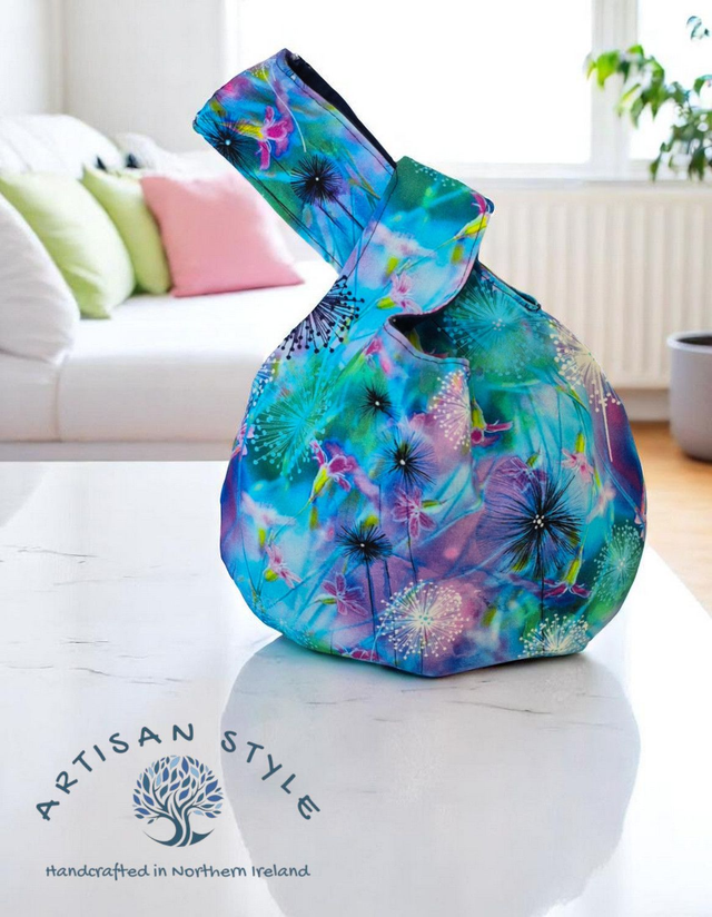 Japanese Knot Bag - Blue