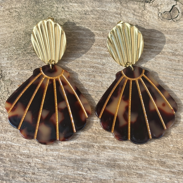 Boucles d’oreilles Coquillage Écaille