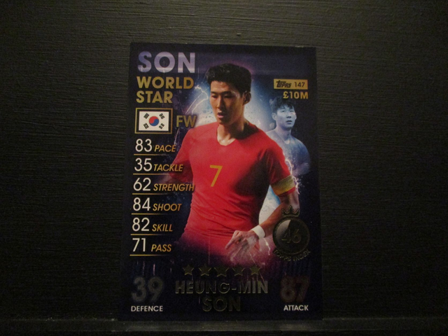 Heung-Min Son - World Star Match Attax 101 Original Trading Card