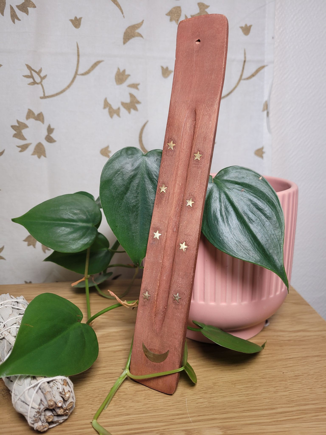 Porte encens en bois - Motif &quot;Céleste&quot;