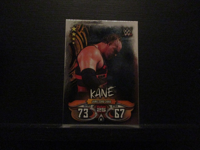 Kane - Raw 25 Years Slam Attax Live Original Trading Card #61
