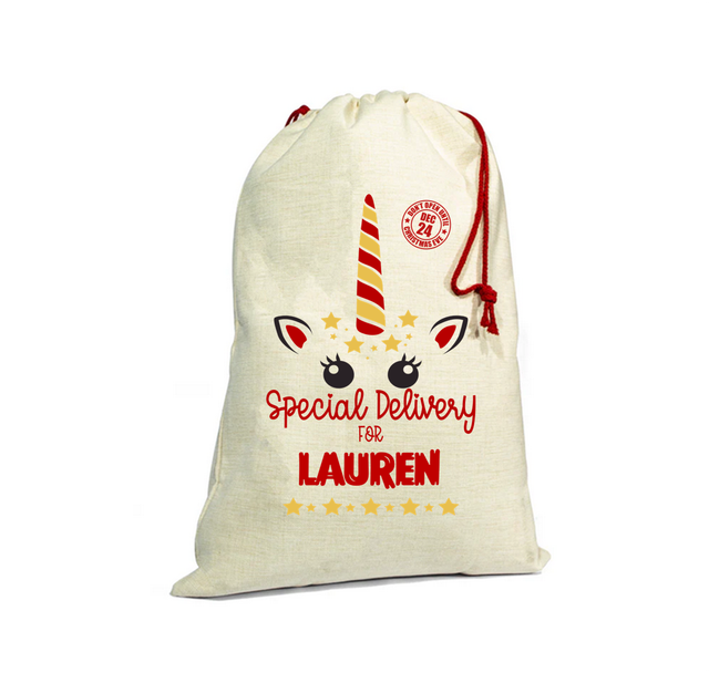 Christmas Santa Sack - Unicorn