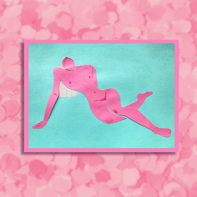 Pink Lady Art Print A4