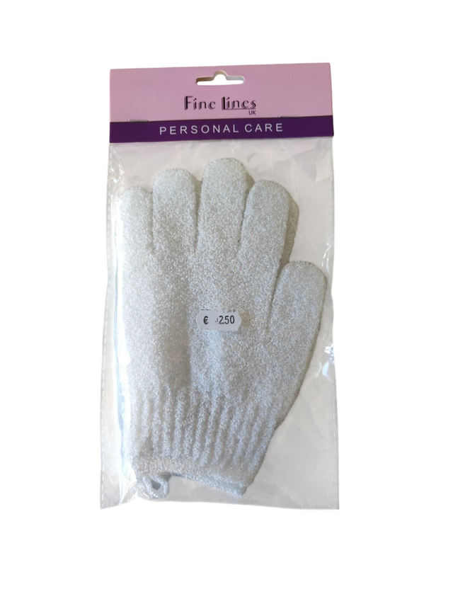 Gants exfoliant blancs