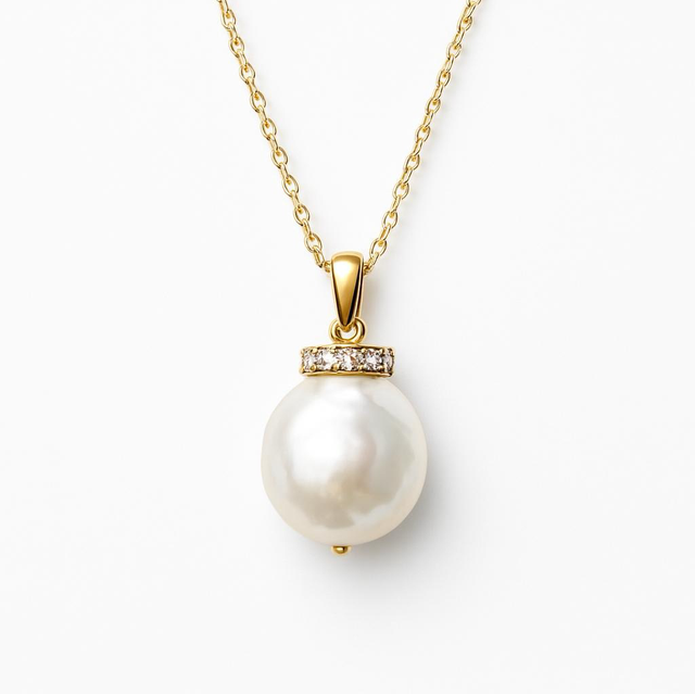 DIAMOND KESHI PEARL NECKLACE 