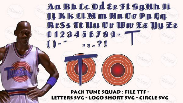 tune squad space jam svg calligraphy, tune space jam Alphabet, Font, Letters, Customize Gift, Cricut, Cut File, Otf, Printable Design Files