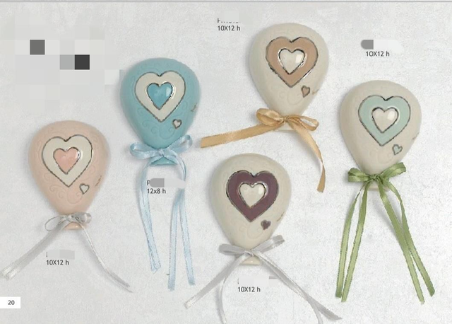 Palloncini in ceramica da muro