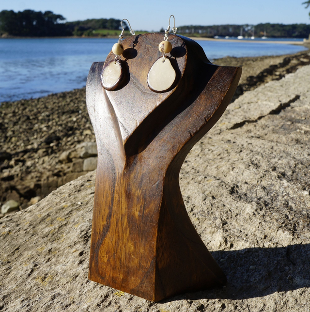 Chips avec perle couleur naturelle