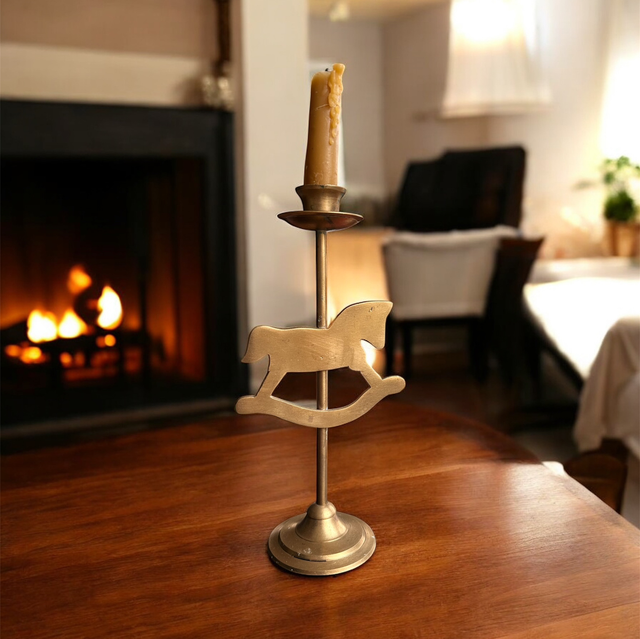 vintage brass candlestick - rare home decor