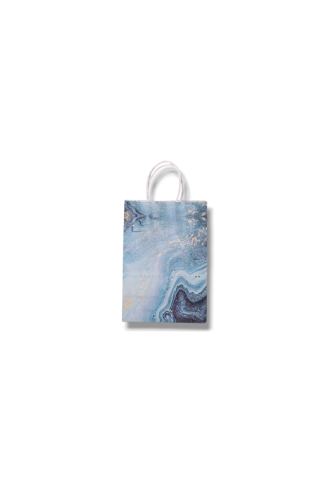 Geschenkstasche Fluid blau