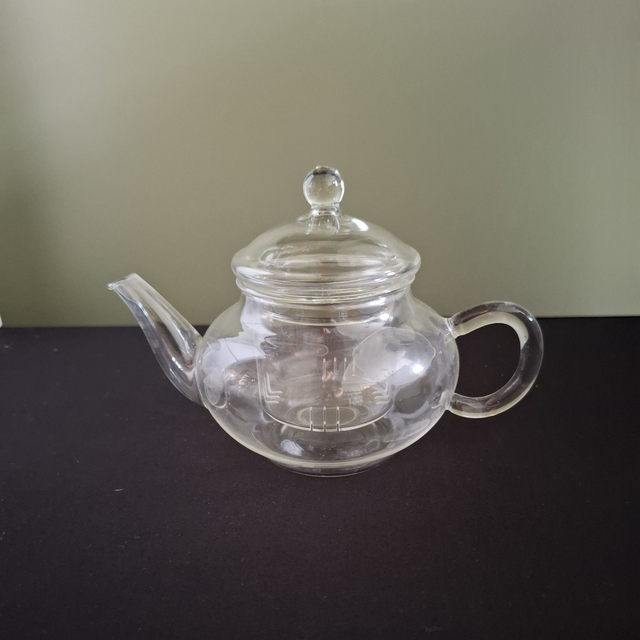 Kleine glazen theepot met glazen filter (250ml)