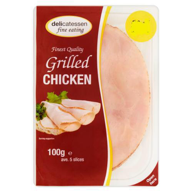 Grilled chicken slices
