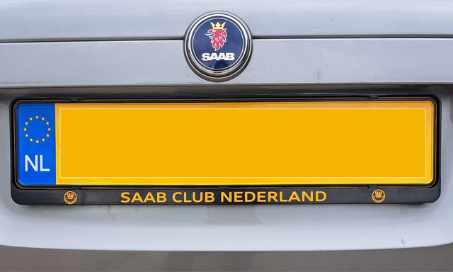 Kentekenplaat-houder met SCN-logo