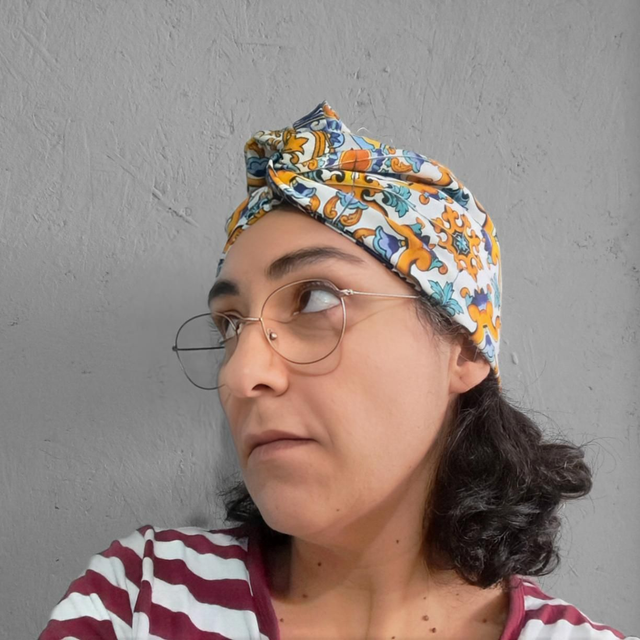 Fascia per capelli double face in tessuto siciliano 