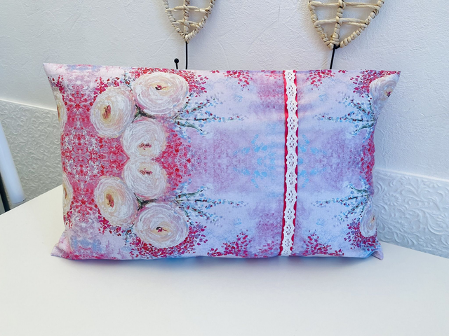 Housse de coussin Rose poudré 30X50 