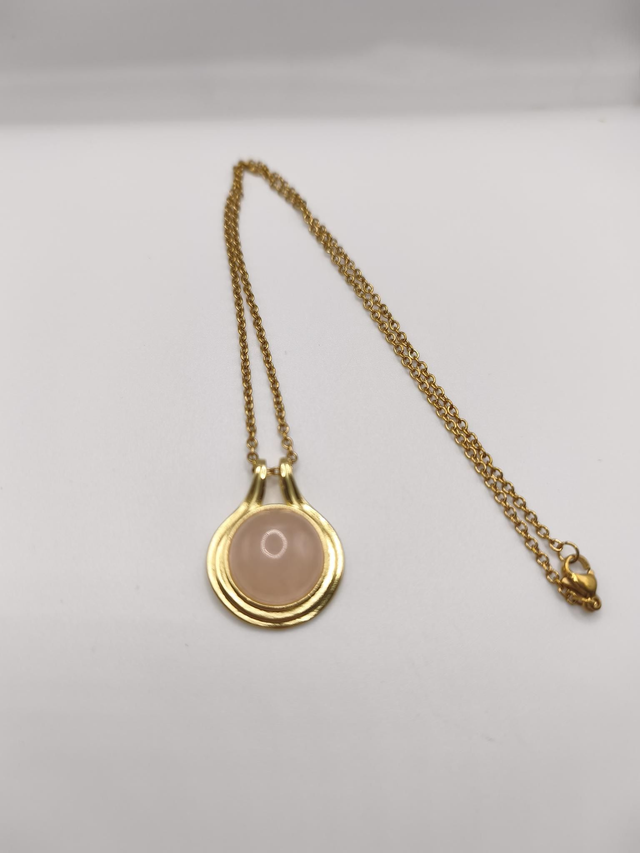 Collier quartz rose 