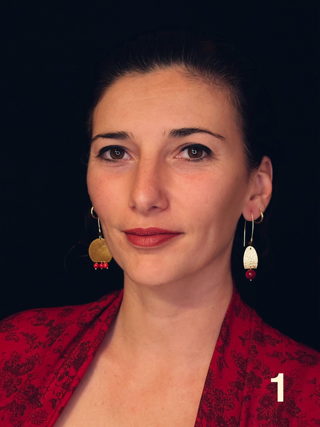 Boucles d&#039;oreilles &quot;Karnataka&quot; différentes couleurs