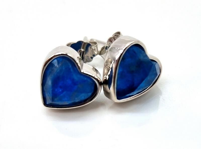 Boucle d'oreille cœur Apatite