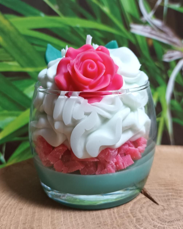 Bougie fraise et menthe, DISPO EN BOUTIQUE