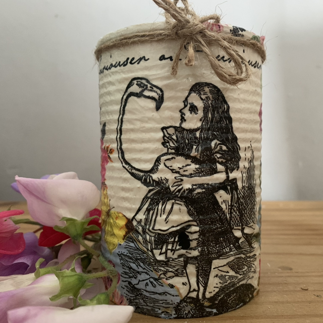 “Curiouser and curiouser” Alice in Wonderland tin can candle (available in all fragrances)